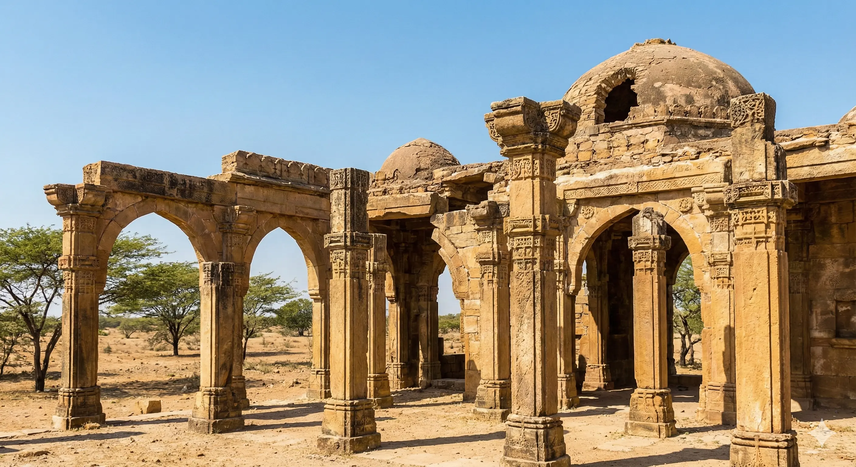 Ancient Mosque Columns in Kutch Gujarat