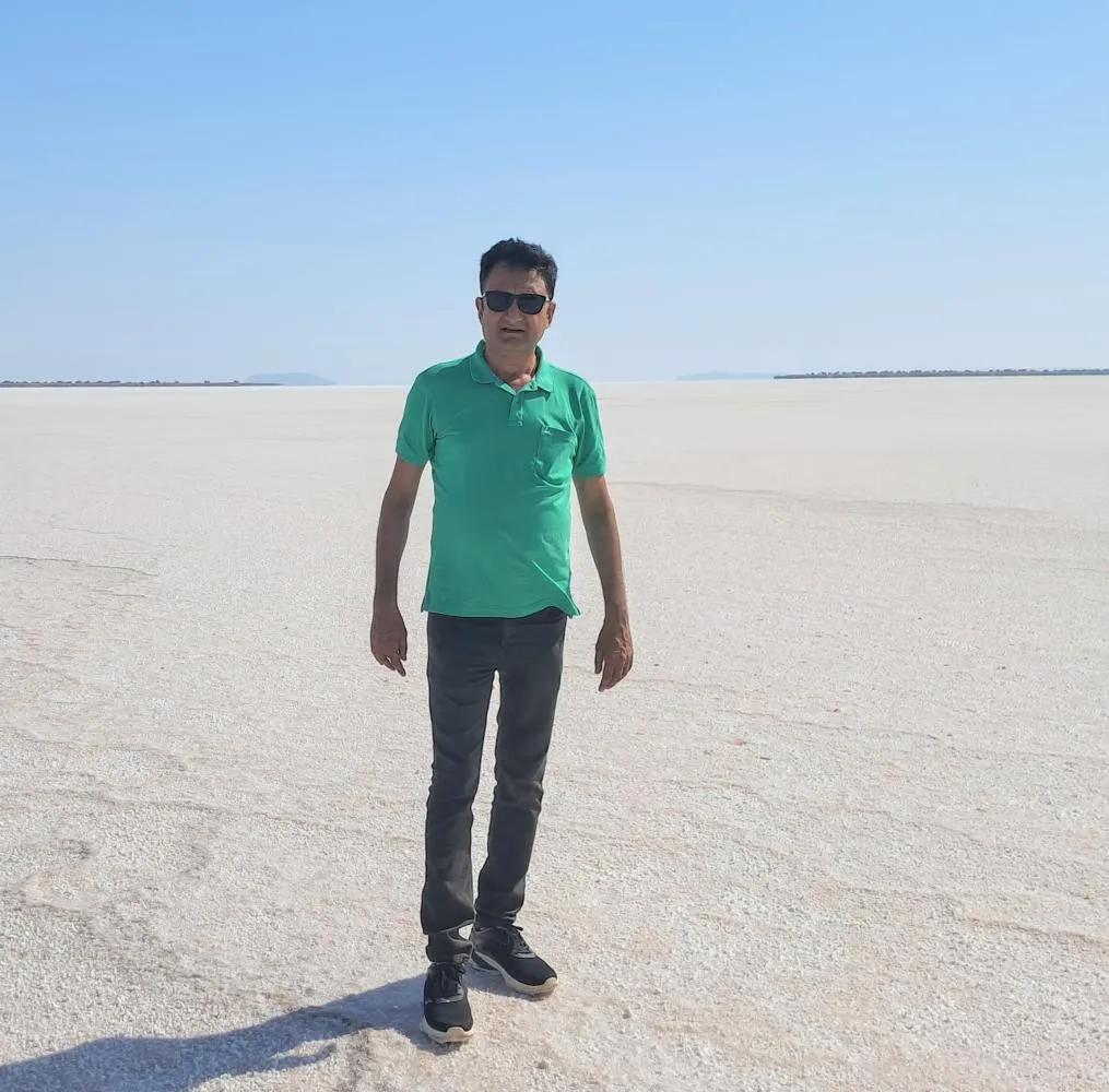 White salt textures in Kutch Gujarat