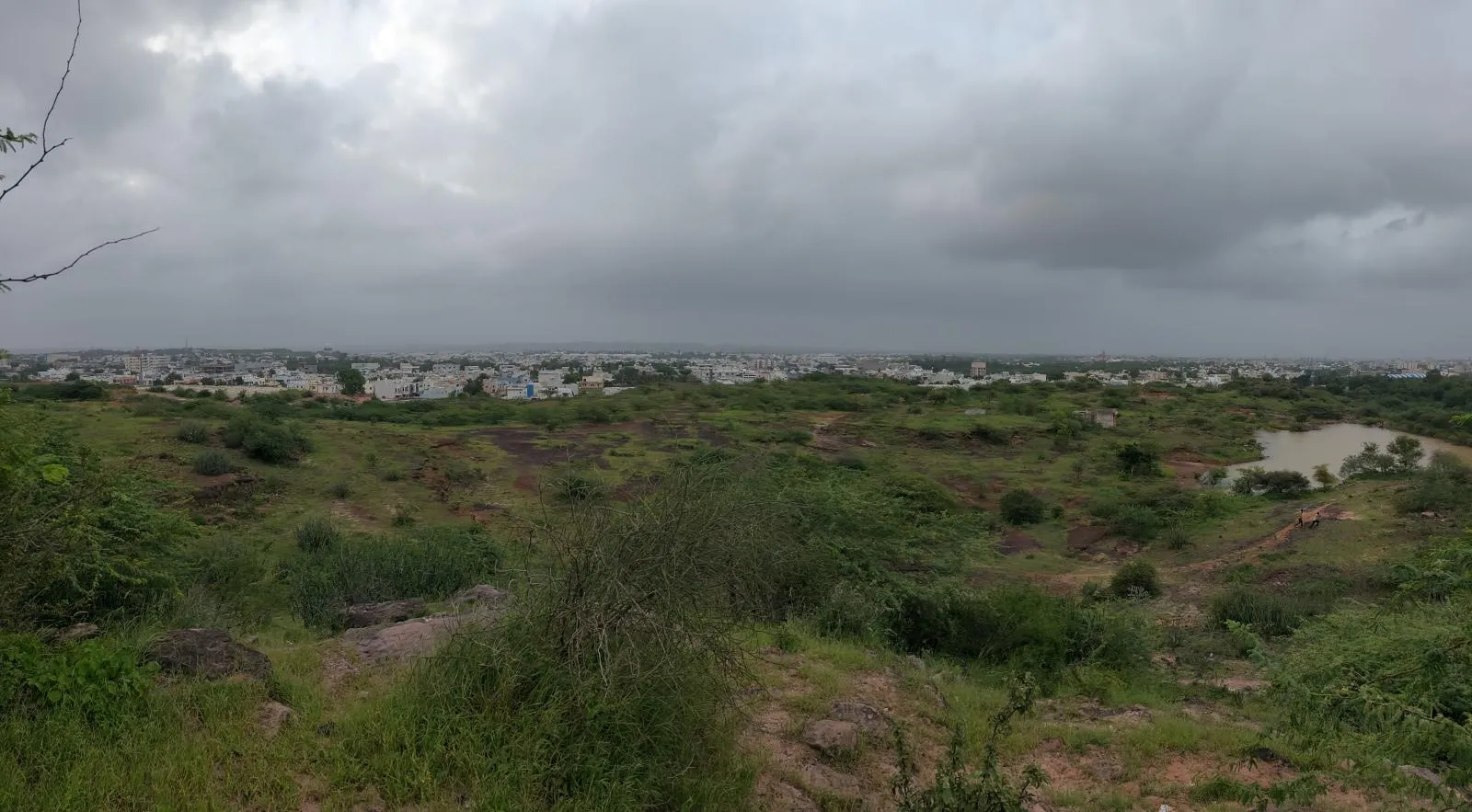 Golden hour landscape in Kutch Gujarat