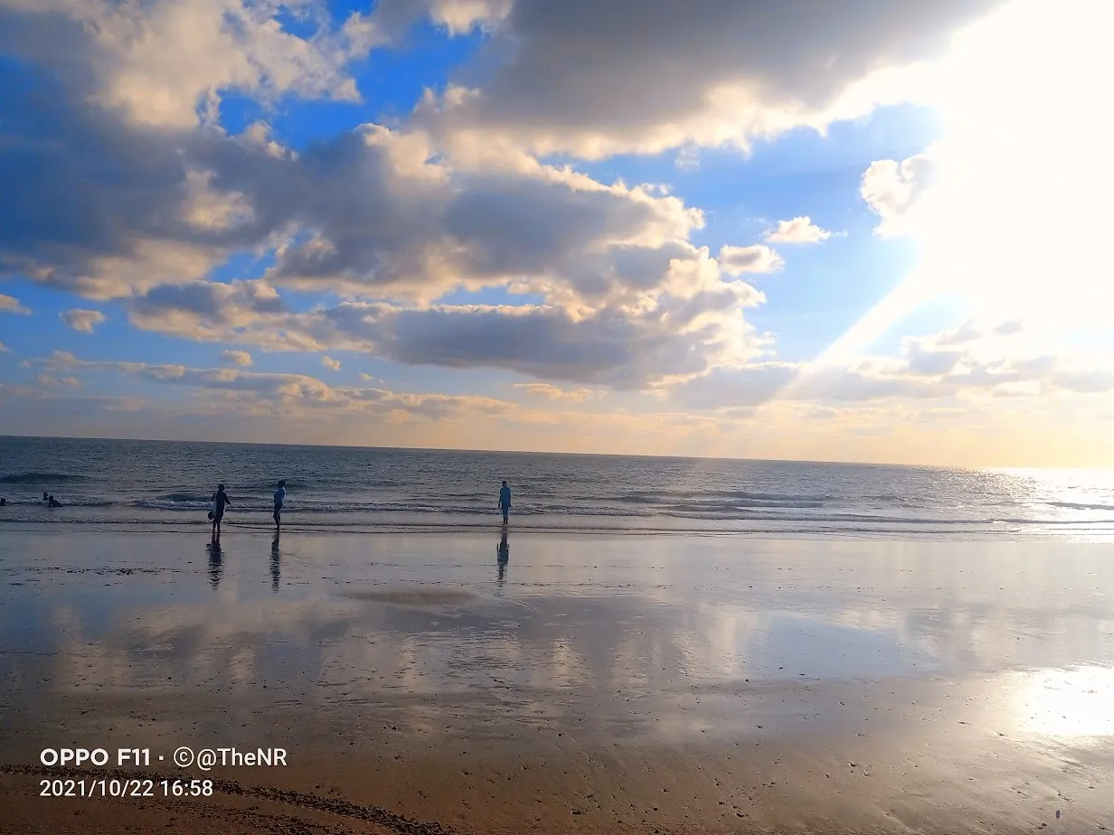 Mandvi beach and Vijay Vilas Palace on Arabian Sea coast in Kutch Gujarat