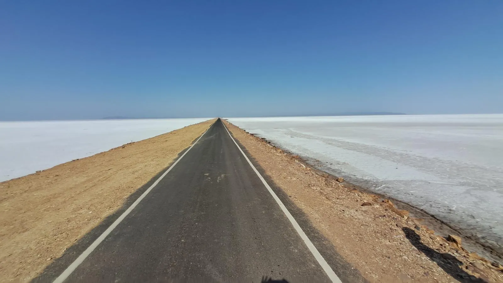 Salt Flats on Both Sides of the Divine Road Kutch
